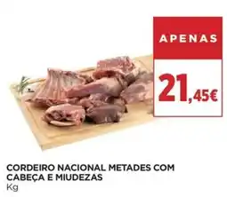 Supercor Cordeiro nacional metades com cabeça e miudezas promoção