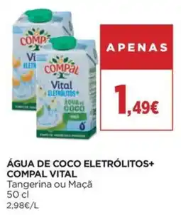 Supercor água de coco eletrólitos+ compal vital promoção