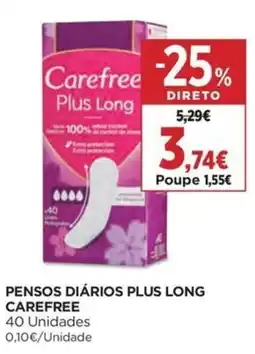 Supercor Pensos diários plus long carefree promoção