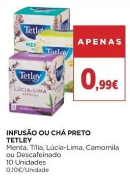 Supercor Infusão ou chá preto tetley promoção