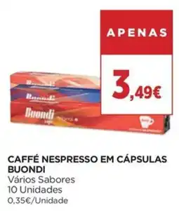 Supercor Caffé nespresso em cápsulas buondi promoção
