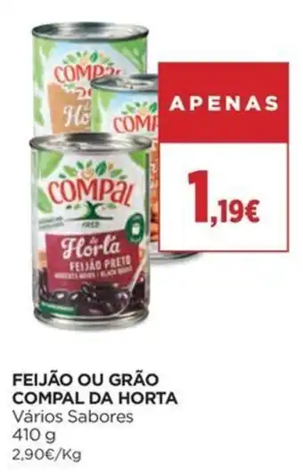 Feijão ou grão compal da horta