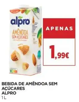 Supercor Bebida de amêndoa sem açúcares alpro promoção