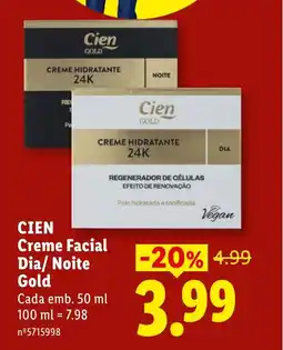Lidl Cien Creme Facial Dia/ Noite Gold promoção