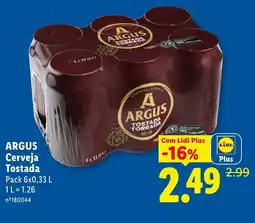 Lidl Argus Cerveja Tostada promoção