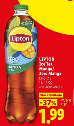 Lidl Lipton Ice Tea Manga/ Zero Manga promoção