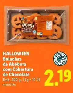 Lidl Nature - bolachas de abóbora com cobertura de chocolate promoção