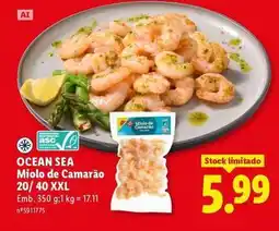 Lidl Xxl - ocean sea miolo de camarao 20/40 xxl promoção
