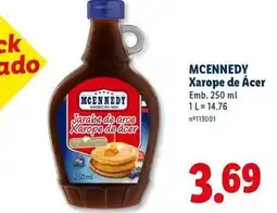 Lidl Mcennedy - xarope de acer promoção