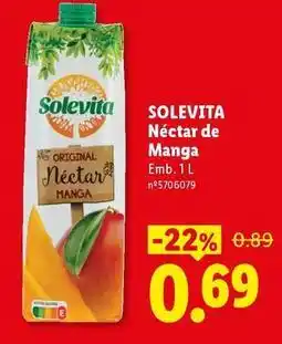 Lidl Solevita - néctar de manga promoção