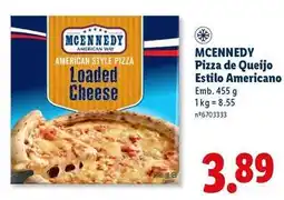 Lidl Mcennedy - pizza de queijo estilo americano promoção