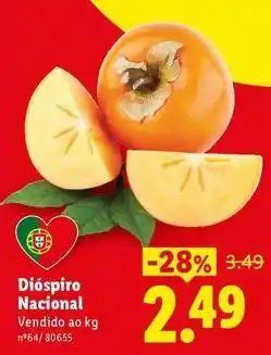 Lidl Nacional - dióspiro promoção