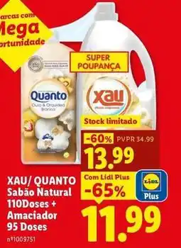Lidl Quanto - sabo natural 110 doses + amaciador promoção