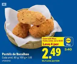 Lidl A+ - pastéis de bacalhau promoção
