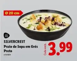 Lidl Silvercrest - prato de sopa em gres preto promoção