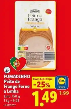 Lidl Fumadinho - peito de frango forno a lenha promoção
