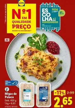 Lidl Lidl - migas de paloco promoção
