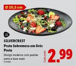 Lidl Silvercrest - prato sobremesa em grès preto promoção
