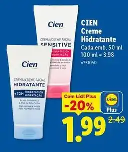 Lidl Cien - creme hidratante promoção