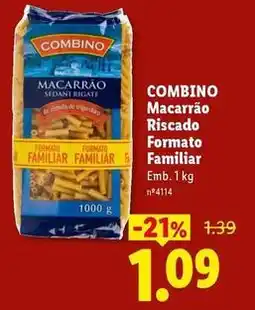 Lidl Combino - macarrão riscado promoção