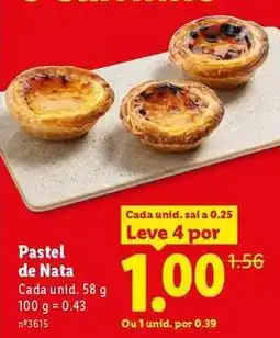 Lidl A+ - pastel de nata promoção