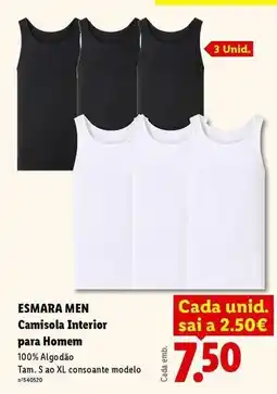 Lidl Esmara - camisola interior para homem promoção