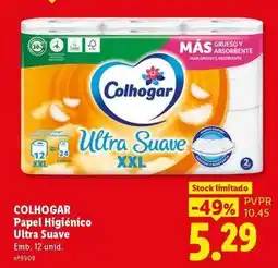 Lidl Colhogar - papel higiénico ultra suave promoção