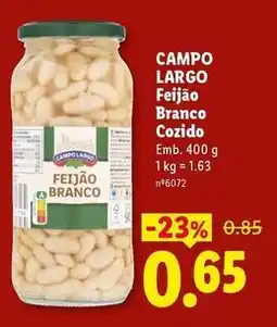 Lidl Campo largo feijão branco cozido promoção