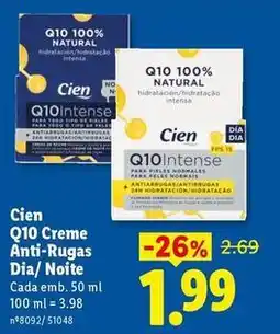 Lidl Cien - q10 creme anti-rugas dia/noite promoção