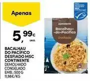 Continente Bom dia Continente - bacalhau do pacifico desfiado msc promoção