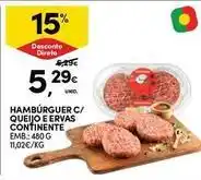 Continente Bom dia Continente - hambúrguer c/ queijo e ervas promoção