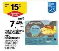 Continente Bom dia Continente - postas medias de bacalhau msc promoção