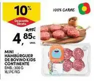 Continente Bom dia Continente - mini hamburguer de bovino kids promoção