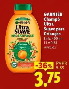 Lidl Garnier - champo ultra suave para criancas promoção