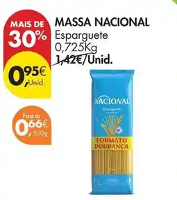 Pingo Doce Nacional - massa promoção