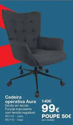 Staples Cadeira operativa Aura promoção