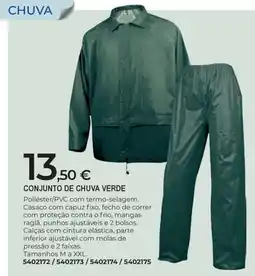 BigMat Conjunto de chuva verde promoção