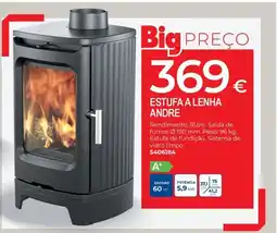 BigMat Estufa a lenha andre promoção