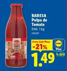 Lidl Baresa Polpa de Tomate promoção