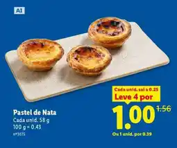Lidl PASTEL DE NATA promoção