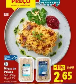 Lidl Migas de Paloco promoção