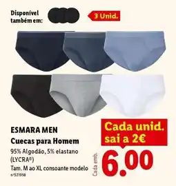 Lidl ESMARA MEN promoção