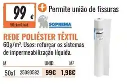Obramat rede poliéster têxtil soprema promoção