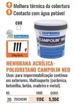 Obramat Membrana acrílica-poliuretano campolin neo promoção