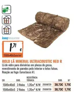 Obramat rolo lã mineral ultracoustic neo r promoção