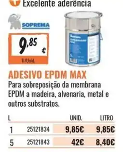 Obramat Adesivo epdm max soprema promoção