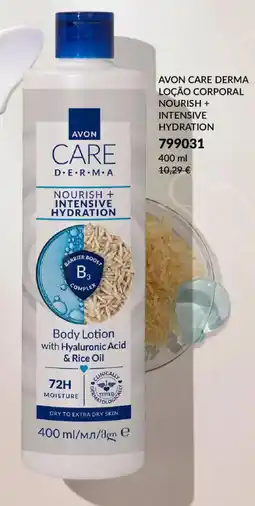 Avon Avon care derma loção corporal nourish + intensive hydration promoção