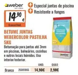 Obramat betume juntas webercolor pastilha promoção
