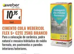 Obramat Cimento cola webercol flex s+ c2te branco promoção