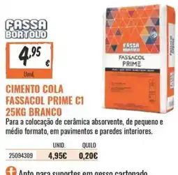 Obramat Cimento cola fassacol prime c1 promoção